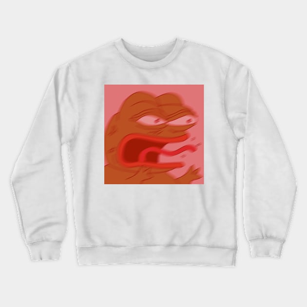 Angry Pepe Crewneck Sweatshirt by FlashmanBiscuit